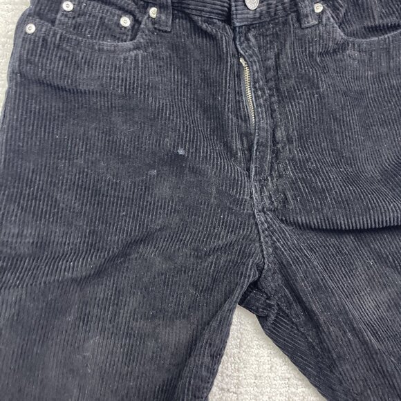 Y2K Refuge Denim Mom Black Corduroy Pants Women Sz XS Skater Punk Goth Baggy - Picture 7 of 9